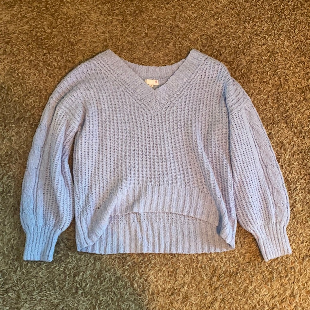 purple sweater